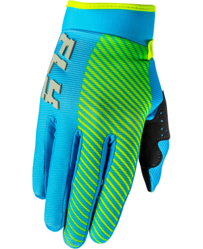 Gants enfant FLY RACING F-16 - bleu/jaune fluo - Taille YXXS