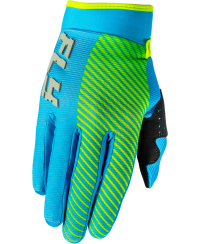 Gants enfant FLY RACING F-16 - bleu/jaune fluo - Taille YXXS