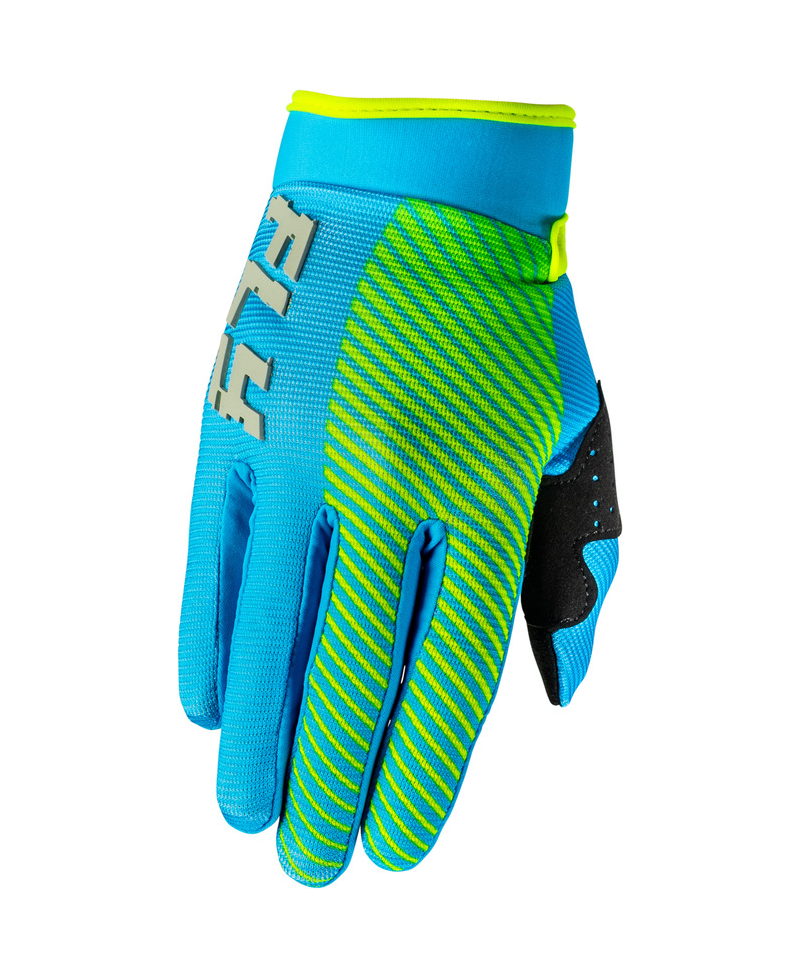 Gants enfant FLY RACING F-16 - bleu/jaune fluo - Taille YM