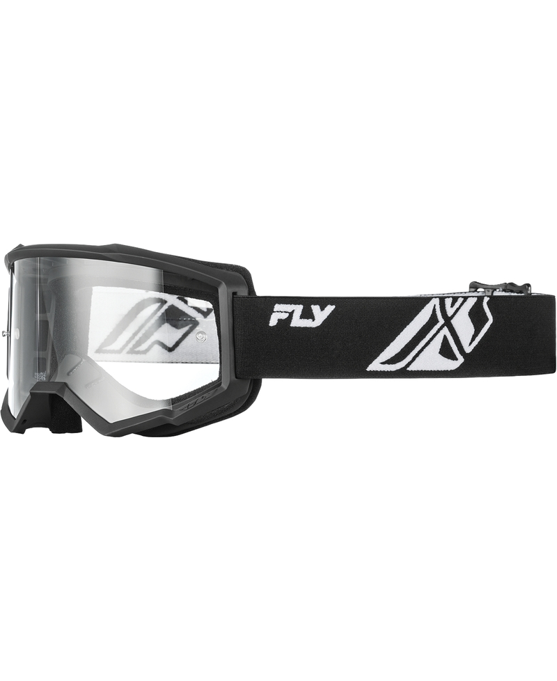 Masque FLY RACING Focus noir/blanc - Ã©cran clair - Taille
