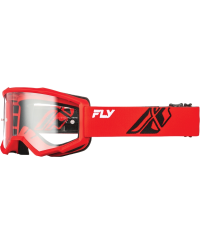 Masque FLY RACING Focus rouge/noir - Ã©cran clair - Taille