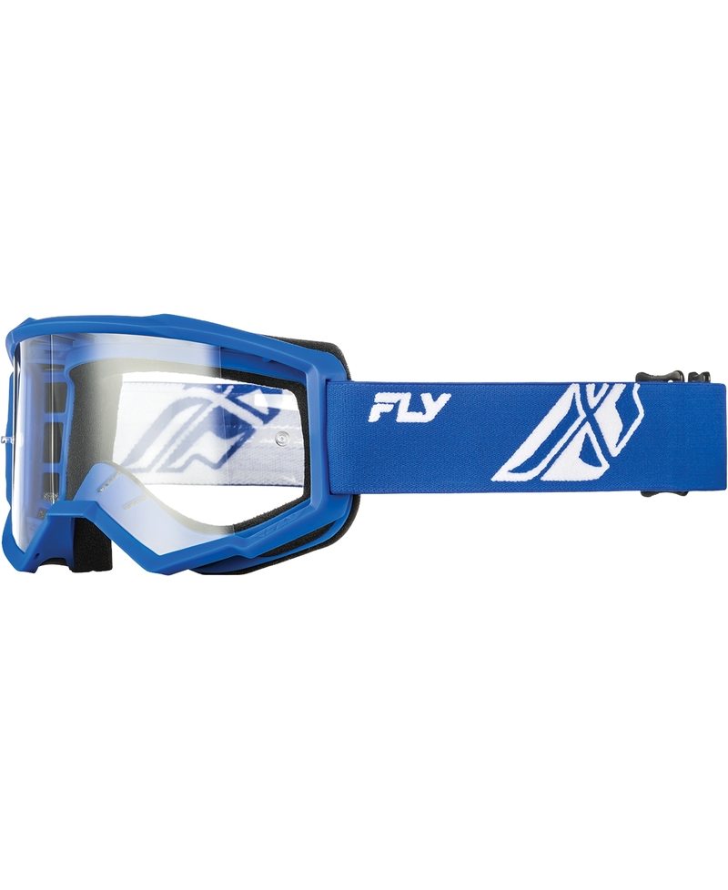 Masque FLY RACING Focus bleu/blanc- Ã©cran clair - Taille