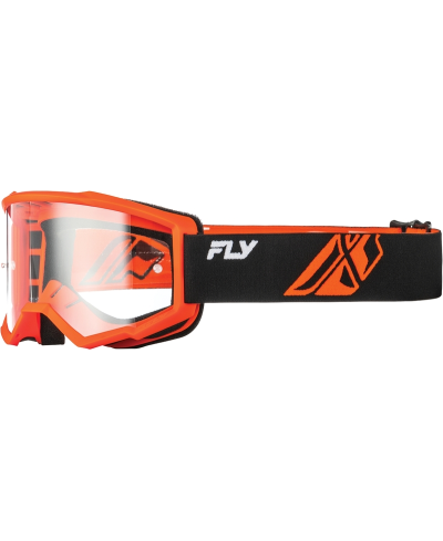 Masque FLY RACING Focus noir/orange - Ã©cran clair - Taille