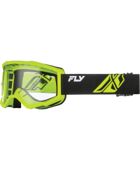 Masque FLY RACING Focus noir/jaune fluo - Ã©cran clair - Taille