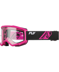 Masque FLY RACING Focus noir/rose - Ã©cran clair - Taille