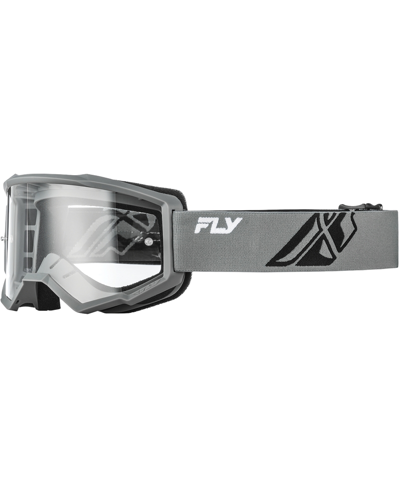 Masque FLY RACING Focus gris/noir - Ã©cran clair - Taille