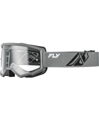 Masque FLY RACING Focus gris/noir - Ã©cran clair - Taille