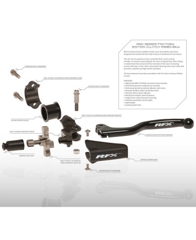 Ensemble de boulons de remplacement pour kit d'embrayage RFX Pro (4Pcs) (boulon et écrou de pivot + boulons de support)