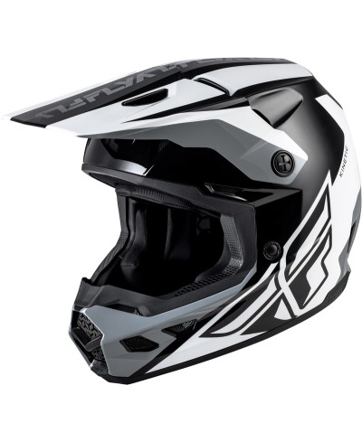 Casque FLY RACING Kinetic Crest Taille L - noir/blanc/gris