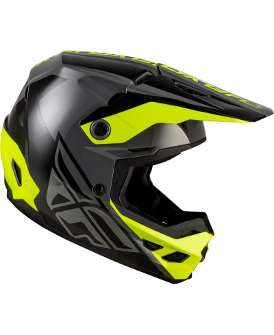 Casque FLY RACING Kinetic Crest - gris/noir/jaune fluo - Taille M