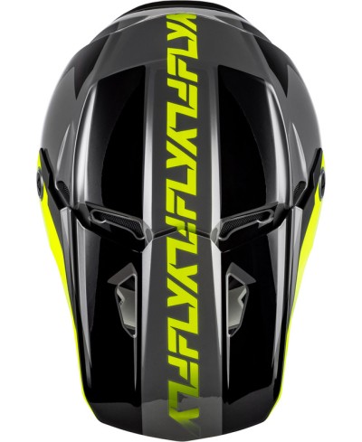 Casque FLY RACING Kinetic Crest - gris/noir/jaune fluo - Taille M