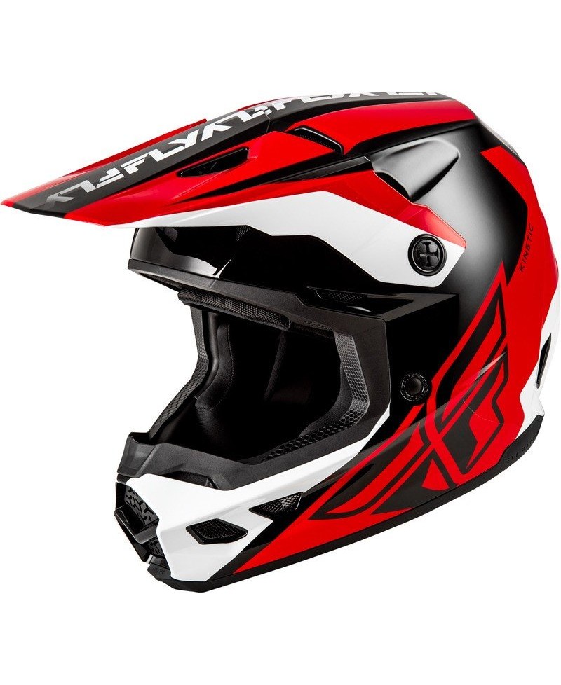 Casque FLY RACING Kinetic Crest - rouge/noir/blanc - Taille XL