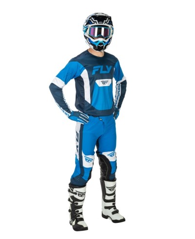 Gants enfant FLY RACING Lite - bleu/blanc - Taille YS