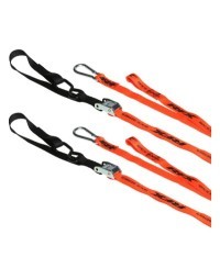 Sangles d'arrimage RFX série 1.0 Race (Orange/Noir)  (Orange/Noir) avec boucle supplémentaire et clip mousqueton