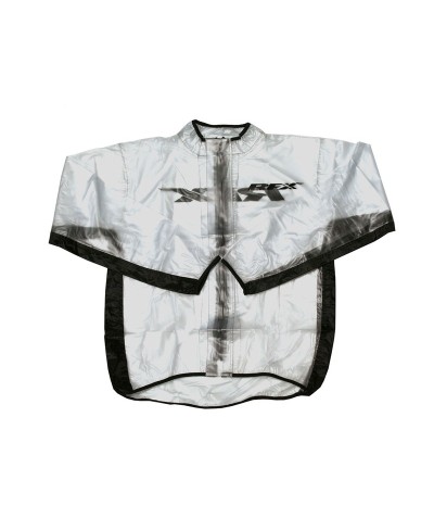 Veste de pluie RFX sport (Transparent/Noir) - taille enfant S (6-8)