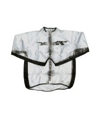Veste de pluie RFX sport (Transparent/Noir) - taille enfant S (6-8)