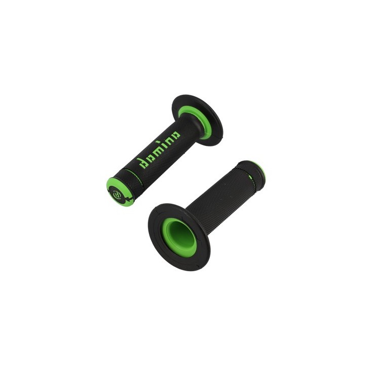 REVETEMENT/POIGNEE DOMINO A190 CROSS/ENDURO NOIR/VERT (PR) 120MM