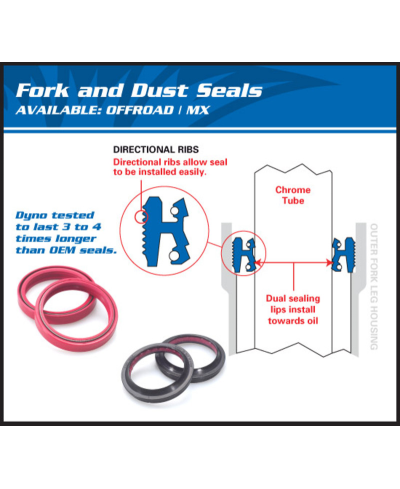 Joints de fourche ALL BALLS sans cache-poussière - 30x42x11 mm - 55-103