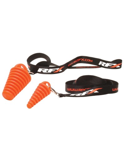 Bouchon de pot d'échappement 2 temps RFX Race avec lanière - orange