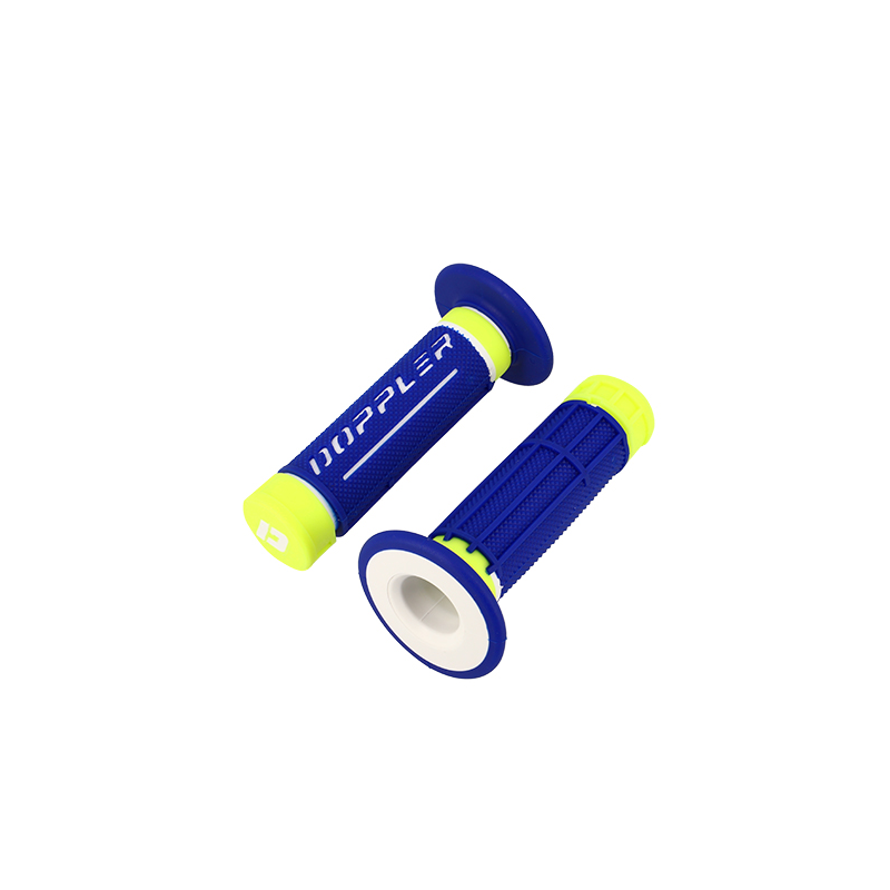 REVETEMENT/POIGNEE DOPPLER GRIP 3D BLEU/BLANC/JAUNE FLUO (PR)