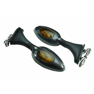 RETRO UNIVERSEL TUN'R* F1 ITALIEN FIXATION SUR CARENAGE CARBONE AVEC CLIGNOTANT* (PR)