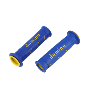 REVETEMENT / POIGNEE DOMINO A250 BLEU/JAUNE (PR) 120MM