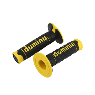 REVETEMENT / POIGNEE DOMINO A260 CROSS / ENDURO NOIR/JAUNE (PR) 120MM