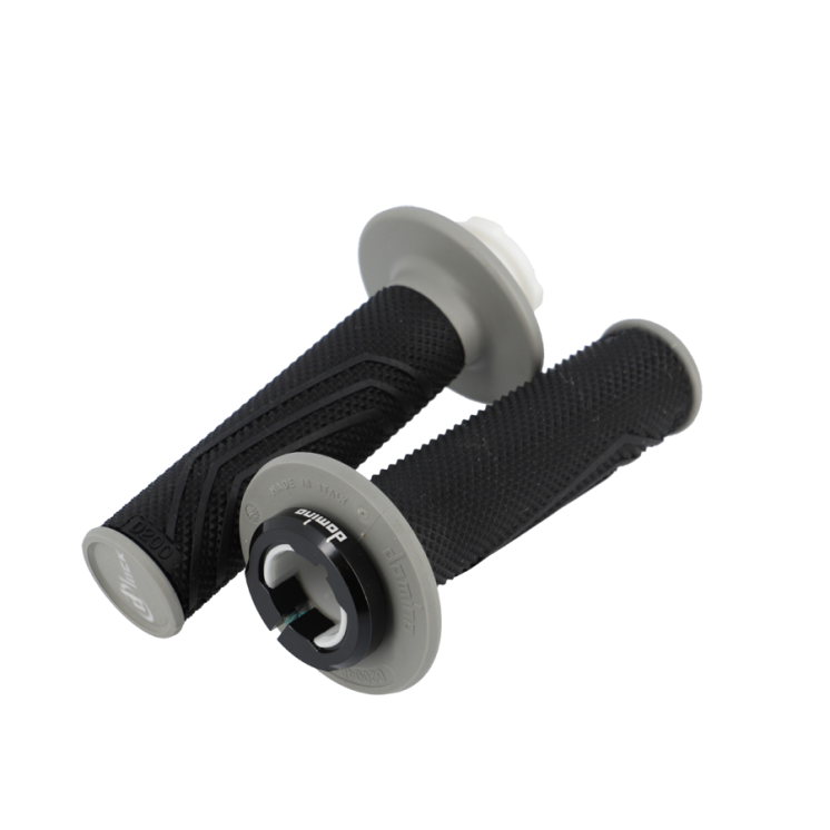 REVETEMENT / POIGNEE DOMINO D-LOCKCROSS / ENDURO / OFF ROAD NOIR/GRIS(PR) 116MM