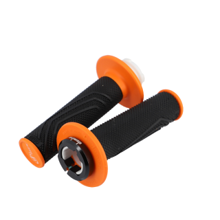 REVETEMENT / POIGNEE DOMINO D-LOCKCROSS / ENDURO / OFF ROAD NOIR/ORANGE (PR) 116MM
