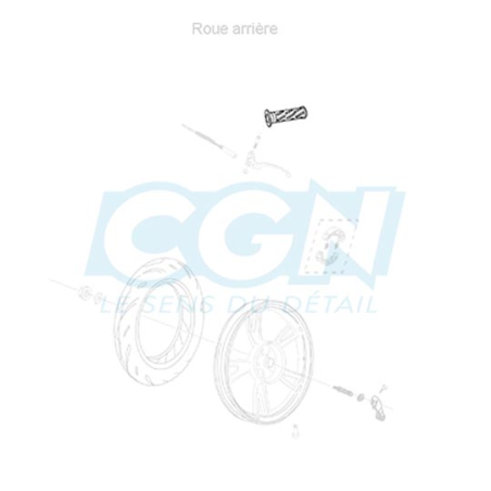 REVETEMENT POIGNEE GAUCHE SCOOTER OEM PEUGEOT TWEET