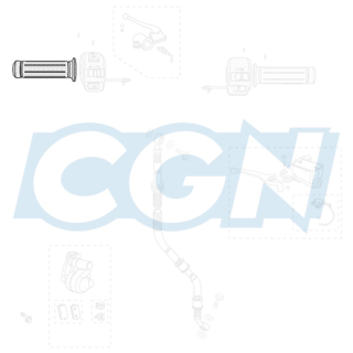 REVETEMENT POIGNEE GAUCHE SCOOTER/MAXI SCOOTER OEM PEUGEOT SUM UP/VCLIC