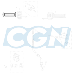 REVETEMENT POIGNEE GAUCHE SCOOTER/MAXI SCOOTER OEM PEUGEOT SUM UP/VCLIC
