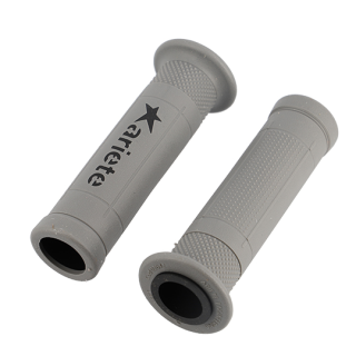 REVETEMENT/POIGNEE ARIETE ARIRAM GRIS/NOIR (PR)  - 120MM - DEBOUCHE POUR EMBOUT DE GUIDON
