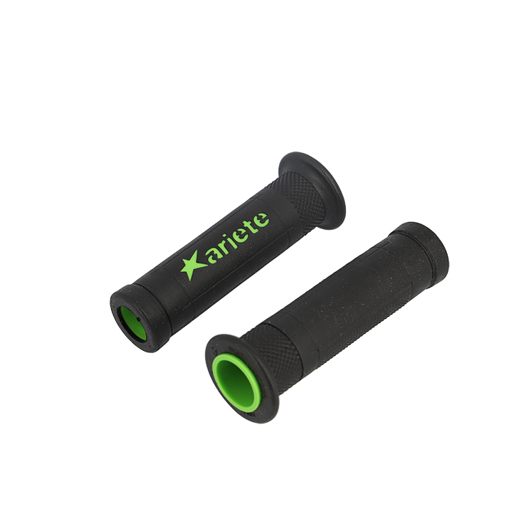REVETEMENT/POIGNEE ARIETE ARIRAM NOIR/VERT (PR)  - 120MM - DEBOUCHE POUR EMBOUT DE GUIDON