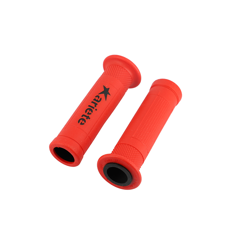 REVETEMENT/POIGNEE ARIETE ARIRAM ROUGE/NOIR (PR)  - 120MM - DEBOUCHE POUR EMBOUT DE GUIDON