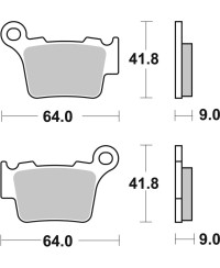 Plaquettes de frein BREMBO Off-Road metal fritte - 07BB27SD