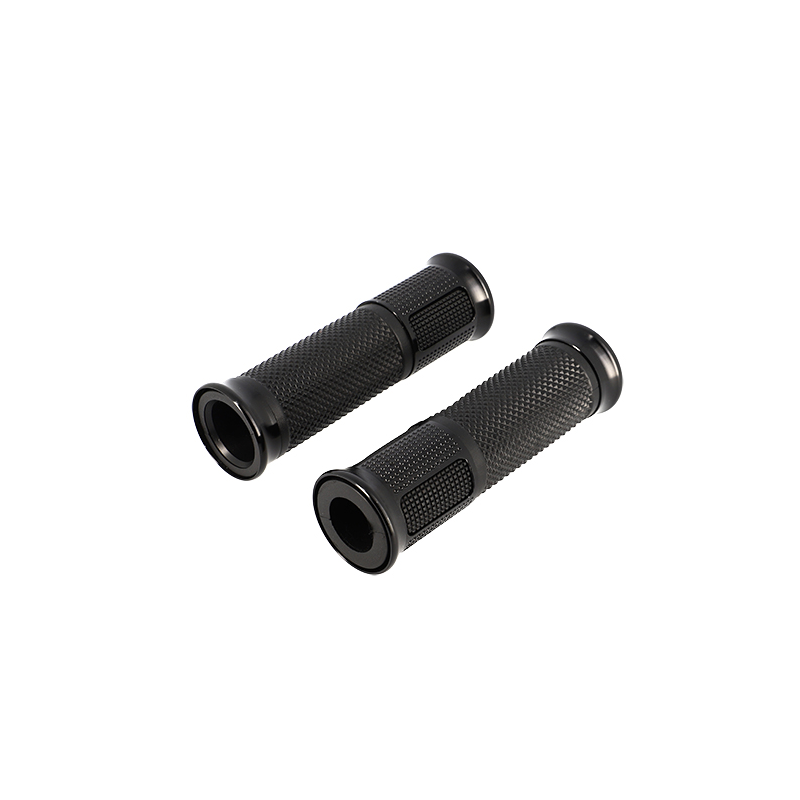 REVETEMENT/POIGNEE BLACKWAY HANZO NOIR/NOIR (PR)  - DEBOUCHE POUR EMBOUT DE GUIDON