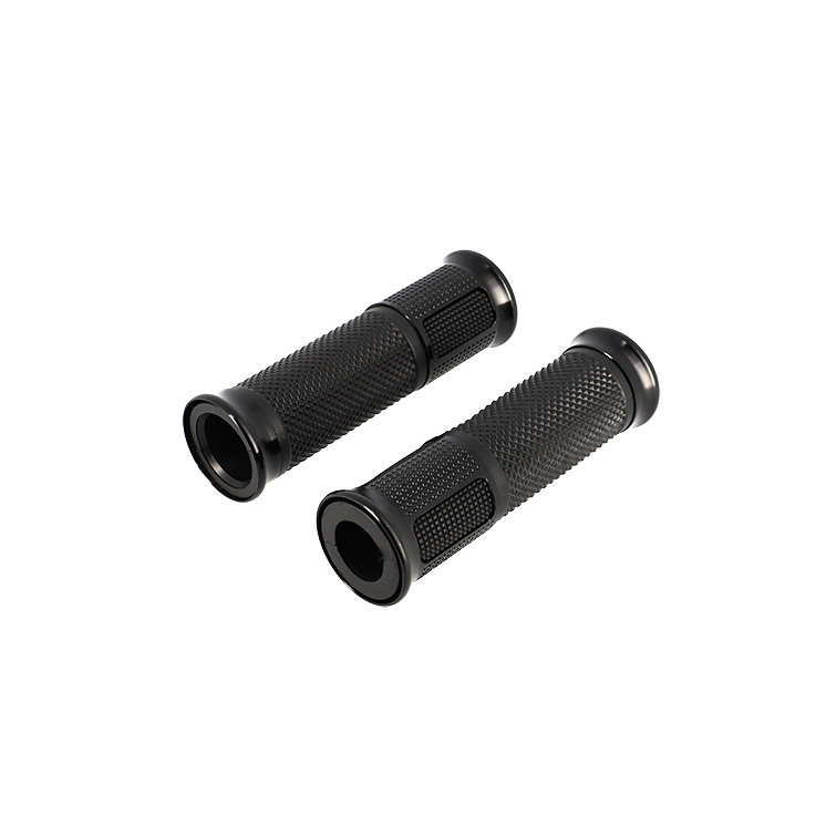 REVETEMENT/POIGNEE BLACKWAY HANZO NOIR/NOIR (PR)  - DEBOUCHE POUR EMBOUT DE GUIDON