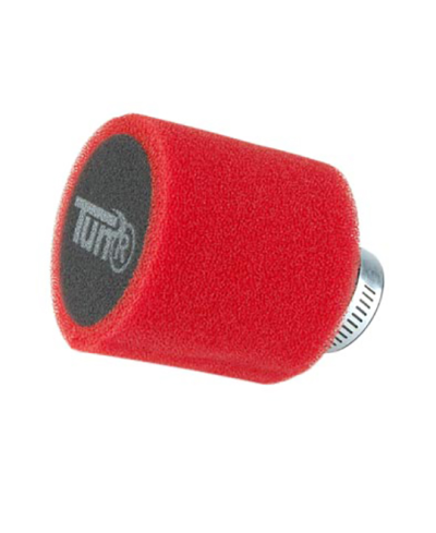 FILTRE A AIR TUN'R D28-35 DOUBLE MOUSSE COUDE 30° ROUGE/NOIR