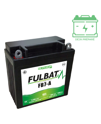 BATTERIE FB7-A (12N7-4A)  FULBAT 12V8AH LG135 L75 H133 - GEL ACTIVEE USINE