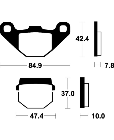 Plaquettes de frein TECNIUM Scooter organique - ME48 ME48