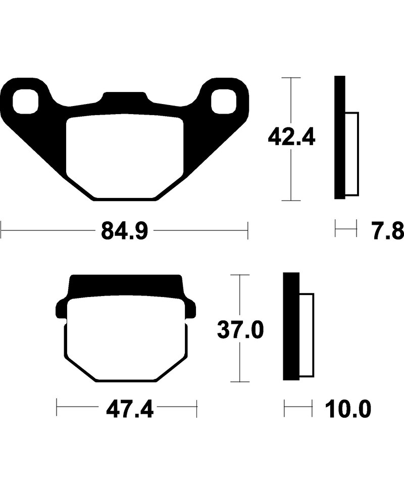 Plaquettes de frein TECNIUM Scooter organique - ME48 ME48