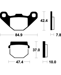 Plaquettes de frein TECNIUM Scooter organique - ME48 ME48