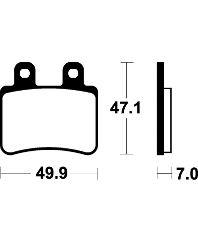 Plaquettes de frein TECNIUM Scooter organique - ME273 ME273