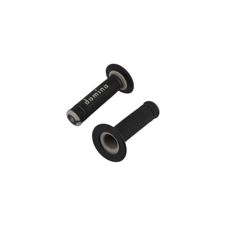 REVETEMENT/POIGNEE DOMINO A190 CROSS/ENDURO NOIR/GRIS (PR) 120MM