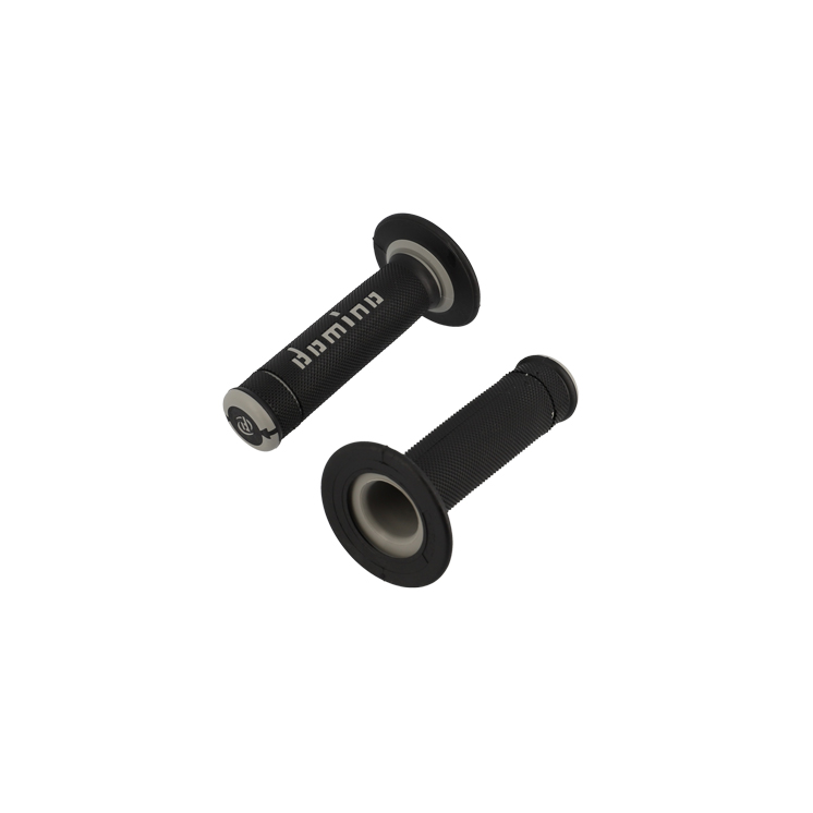 REVETEMENT/POIGNEE DOMINO A190 CROSS/ENDURO NOIR/GRIS (PR) 120MM