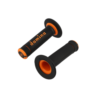 REVETEMENT/POIGNEE DOMINO A190 CROSS/ENDURO NOIR/ORANGE (PR) 120MM