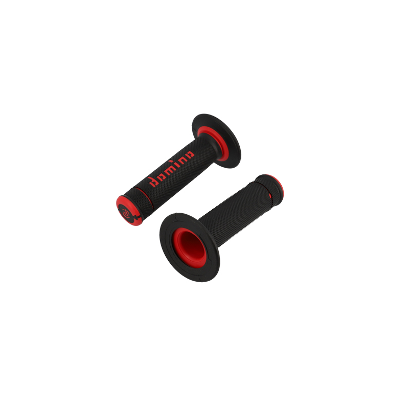 REVETEMENT/POIGNEE DOMINO A190 CROSS/ENDURO NOIR/ROUGE (PR) 120MM