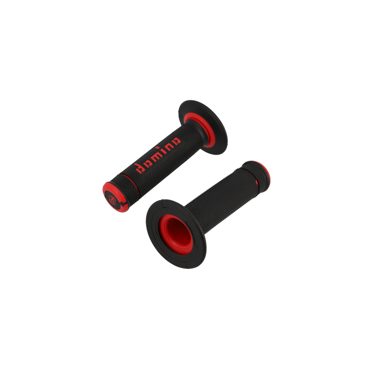 REVETEMENT/POIGNEE DOMINO A190 CROSS/ENDURO NOIR/ROUGE (PR) 120MM