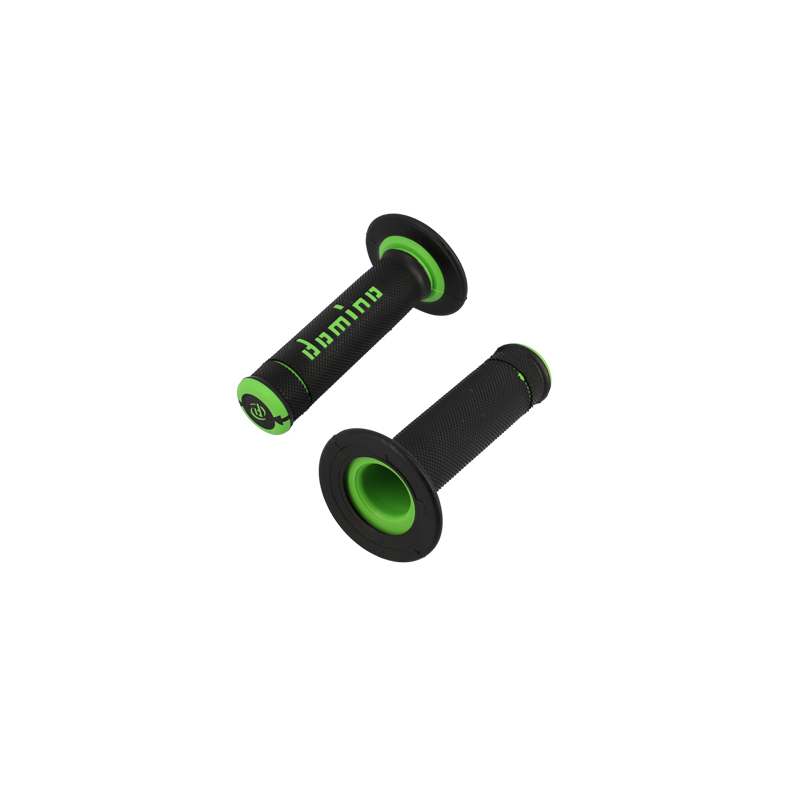 REVETEMENT/POIGNEE DOMINO A190 CROSS/ENDURO NOIR/VERT (PR) 120MM